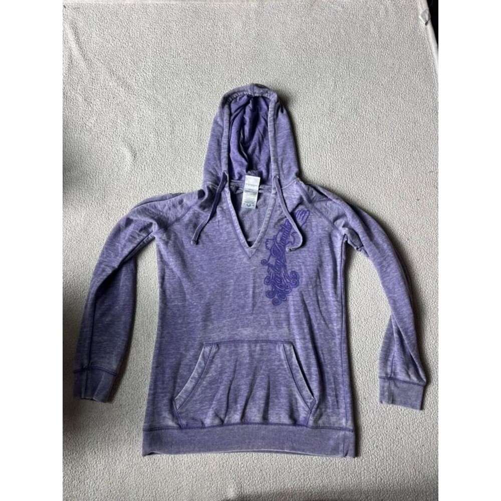 Vintage Y2K Harley Davidson Purple Hooded Sweatshirt Cotton Womens XL
